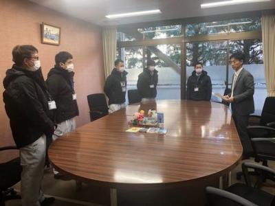 能登半島地震に係る給水応援のための上下水道課被災地派遣職員出発報告