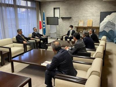 則竹正史駅南再開発準備組合理事長らとの面談