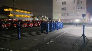 市消防団年末夜警出動式