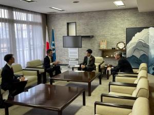 舟久保敏県都市公園整備局長と都市緑化フェアについて面談