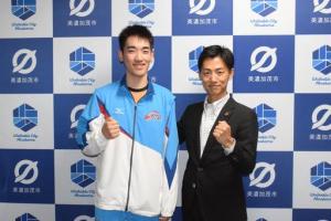 特別全国障害者スポーツ大会「燃ゆる感動かごしま大会」出場者(卓球)激励