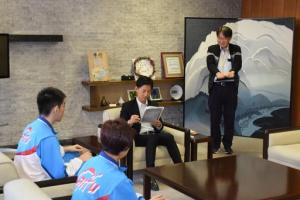 特別全国障害者スポーツ大会「燃ゆる感動かごしま大会」出場者(卓球)激励