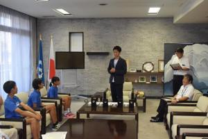全国小学生陸上競技交流会出場者激励