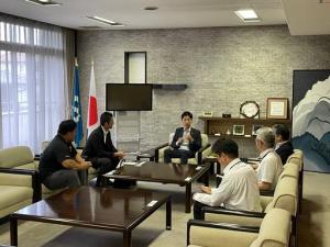 中部大学ラグビー部監督らとの面談