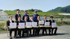 消防団退団辞令交付