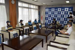 全国大会出場者激励（女子軟式野球）