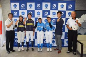 全国大会出場者激励（女子軟式野球）