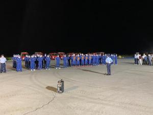 岐阜県消防操法大会出場分団市長激励