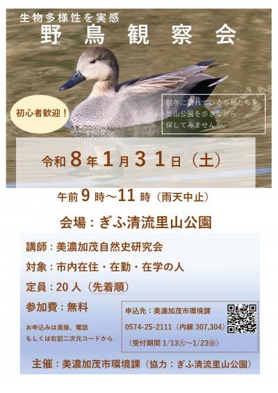 野鳥観察会チラシ