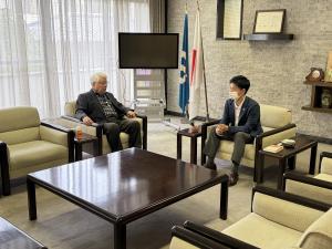 日比野元教育長面談