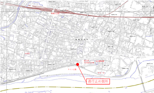 通行止め位置図