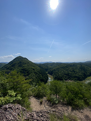 みのかも健康の森　東側登山道より富士山を望む景色